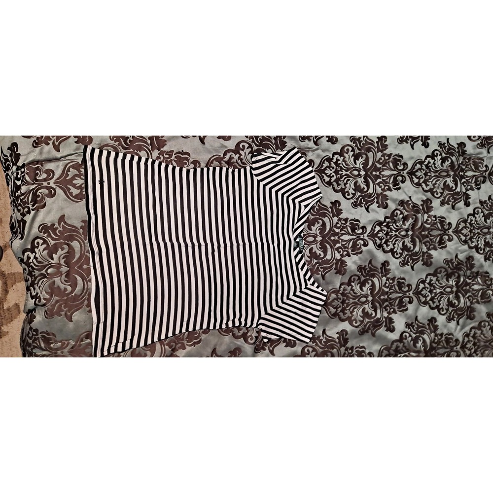 Women's Ralph‎ Lauren Black & White Striped T Shirt Large